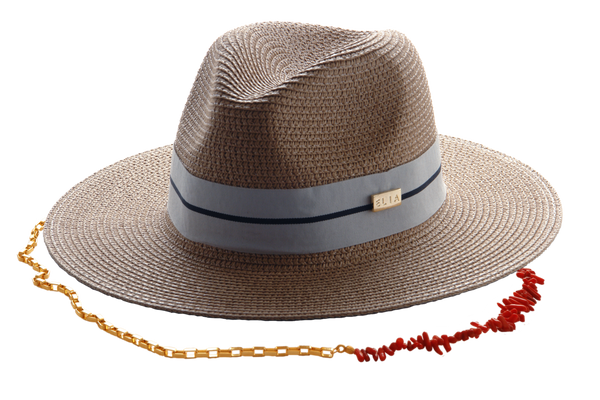 Brown Ribbon Hat